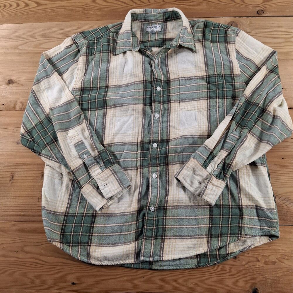 Arizona Jeans Flannel Shirt Plaid Mens Large